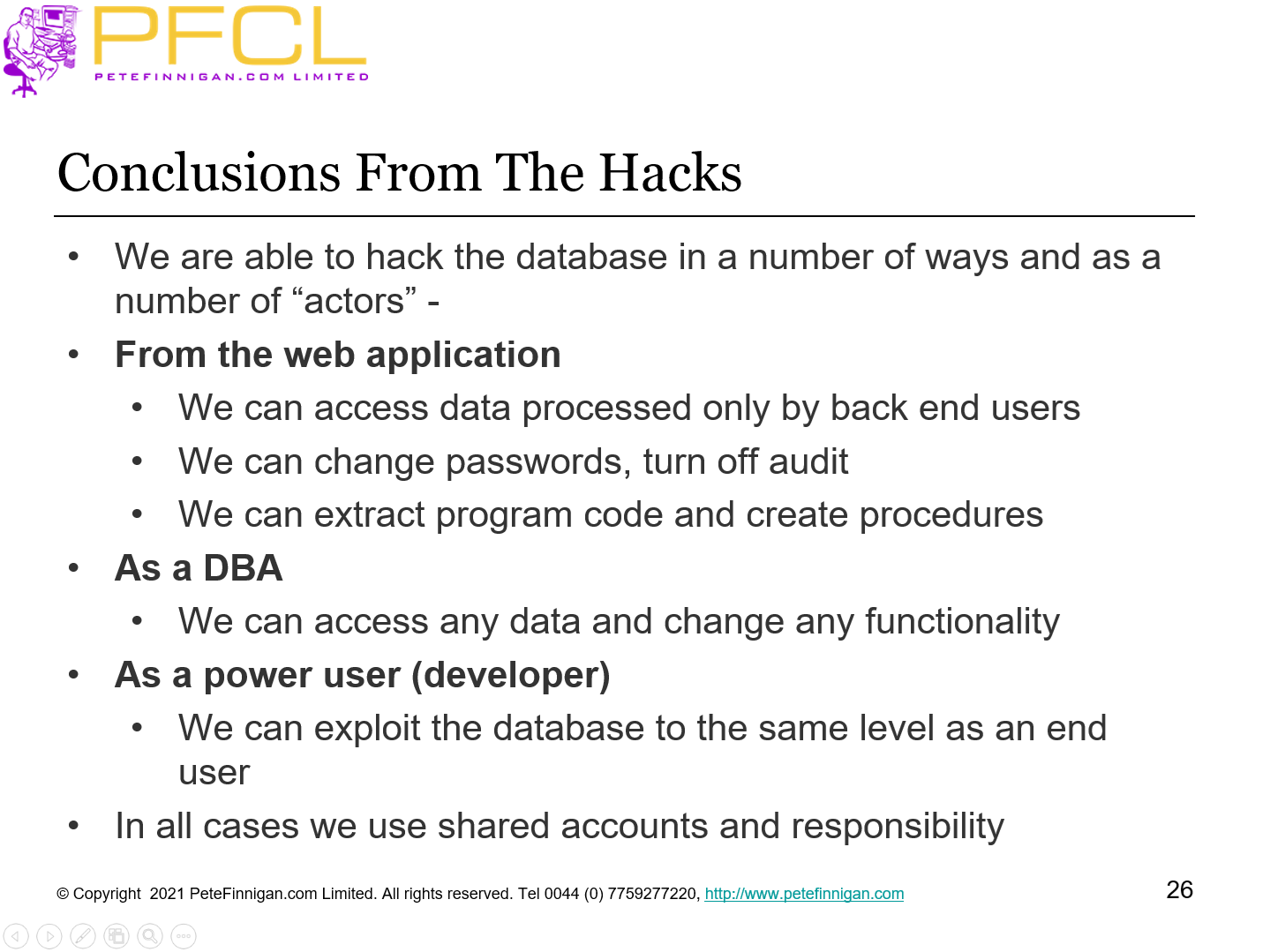 Conclusions From The Hacks