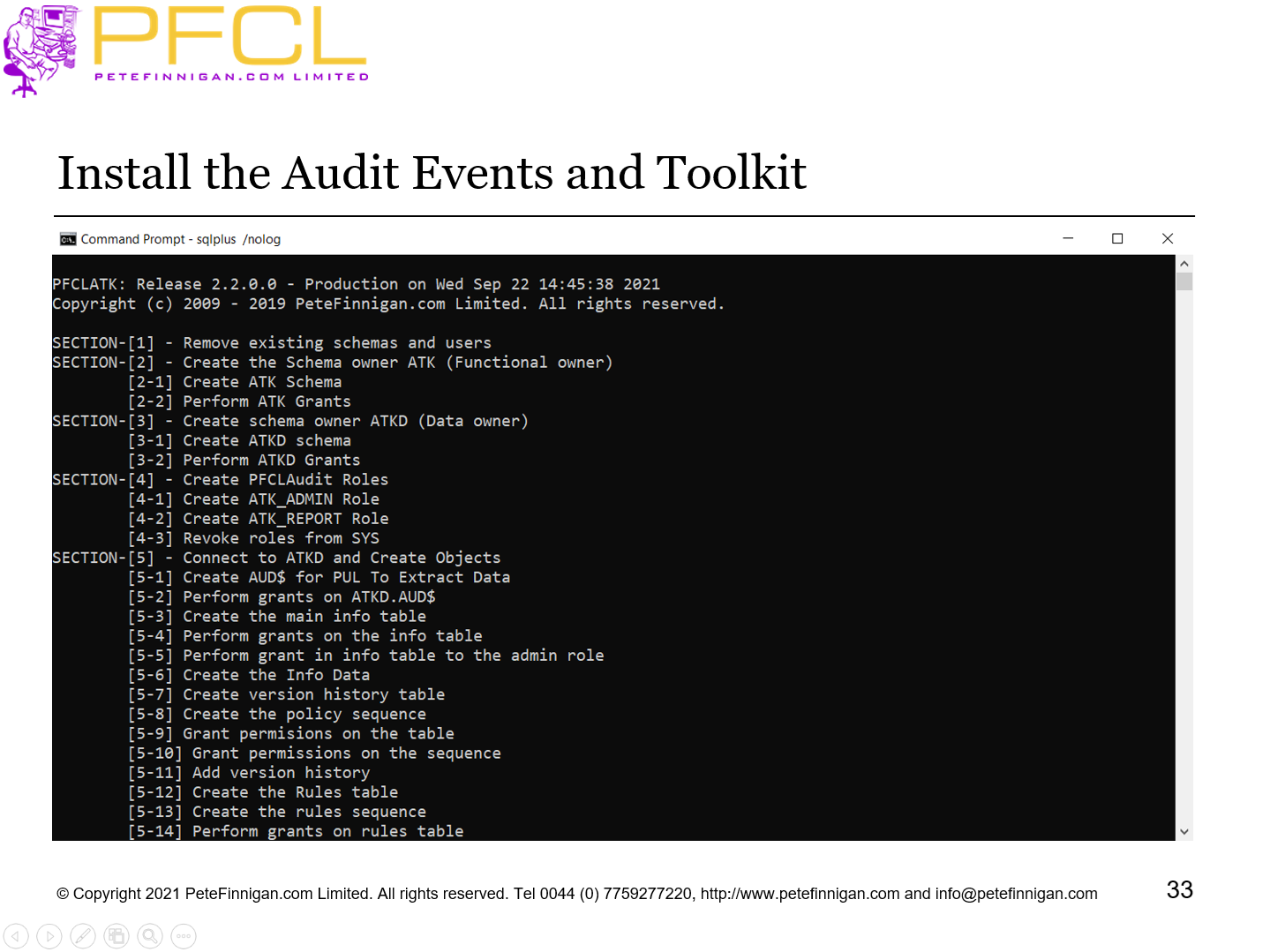 Install the Audit Events and Toolkit
