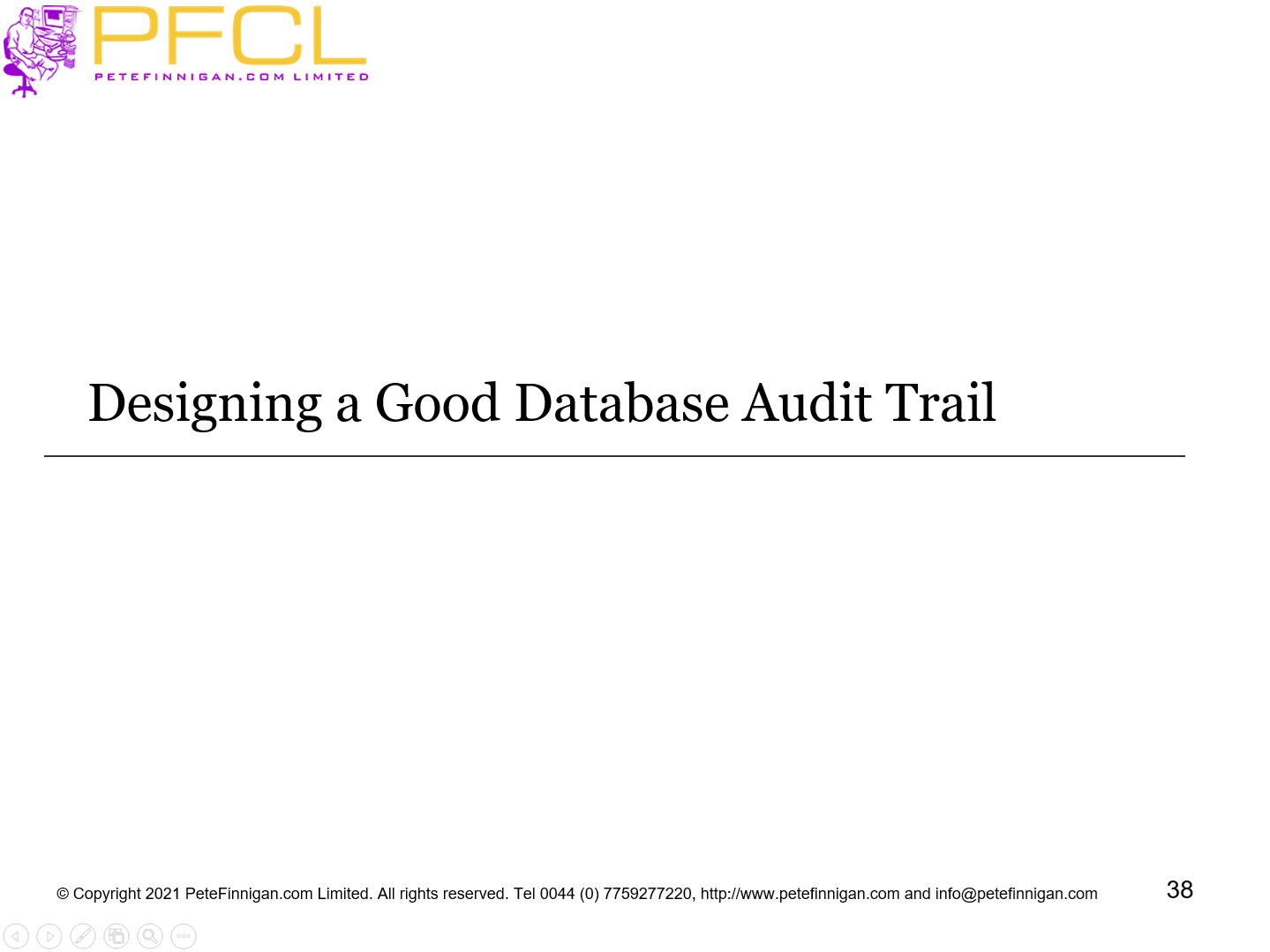 Designing a Good Database Audit Trail