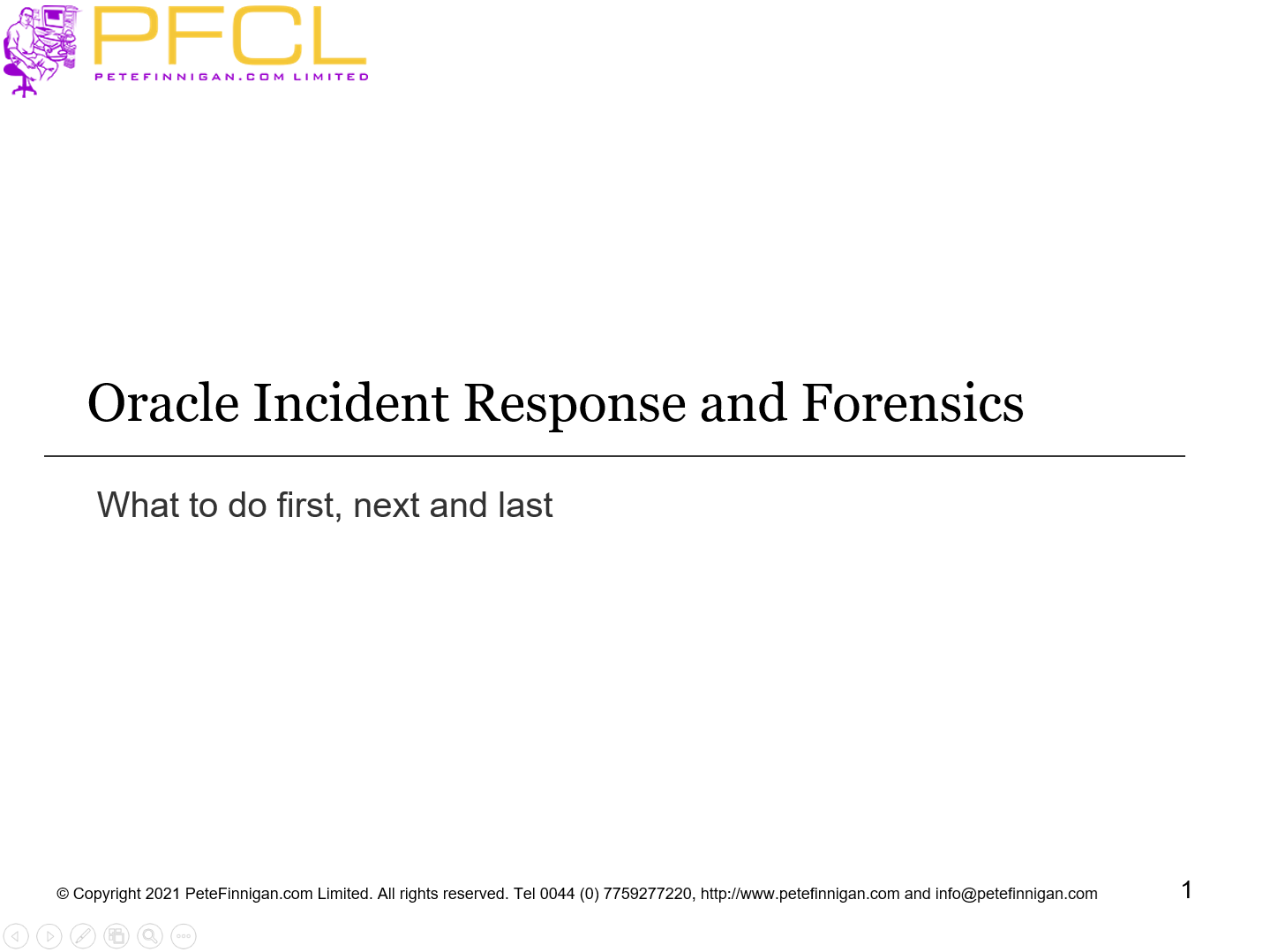 Oracle Incident Response and Forensics