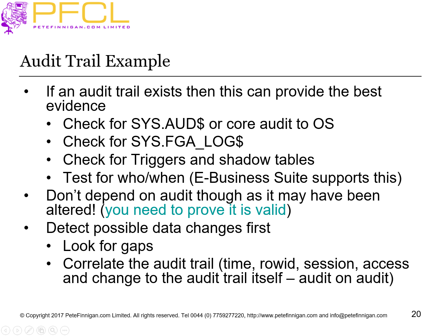 Audit Trail Example