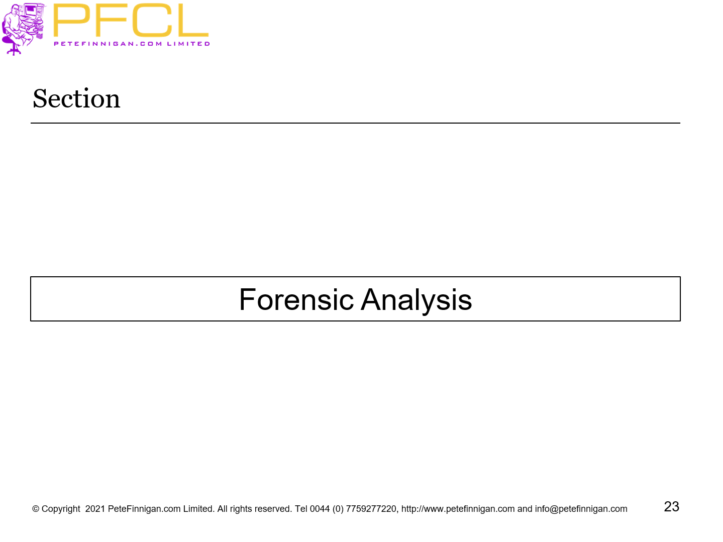Forensic Analysis