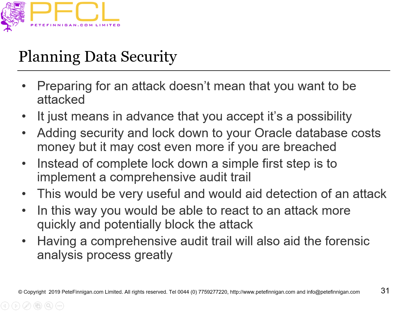 Planning Data Security