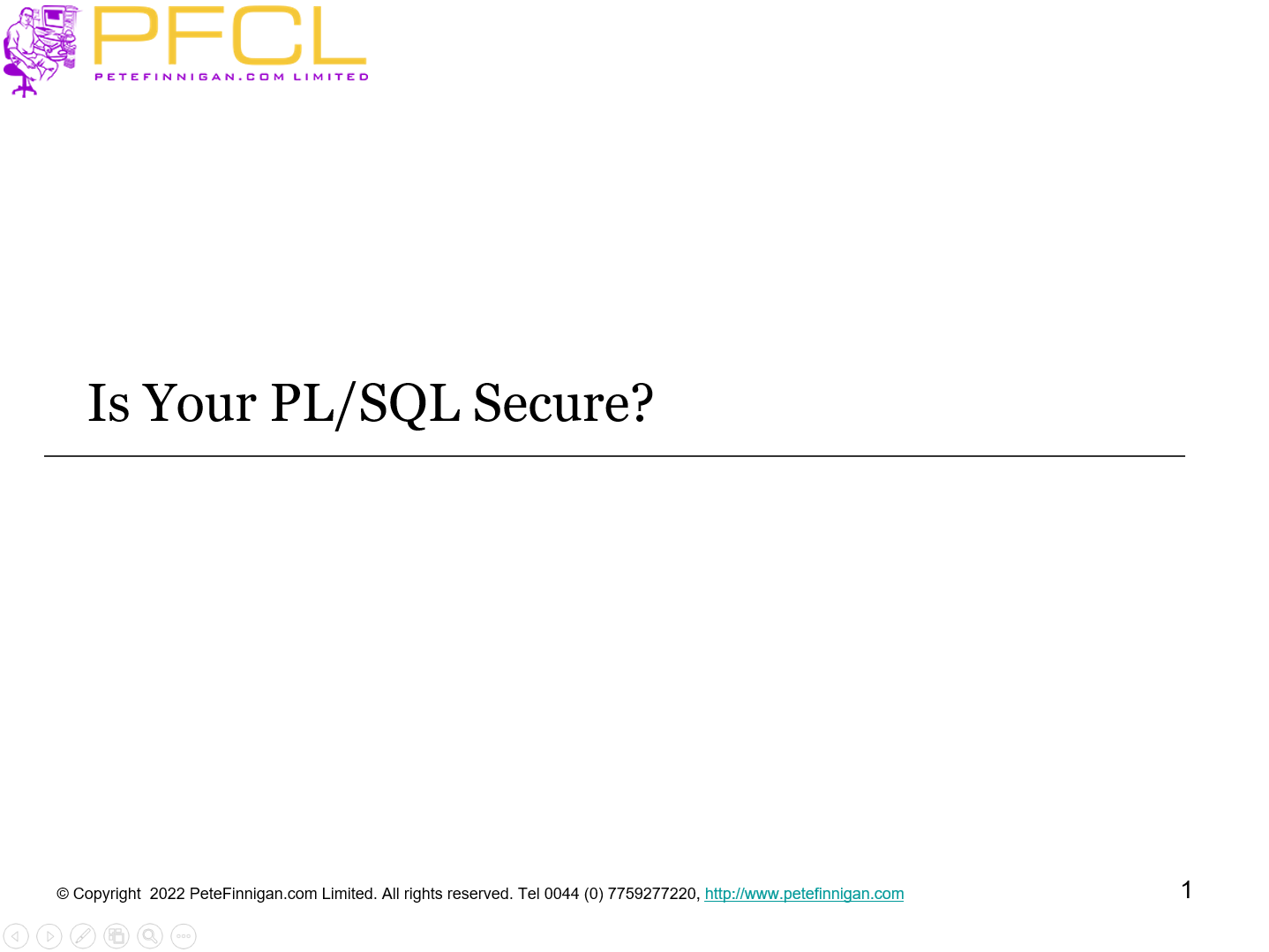 Is Your PL/SQL Secure?