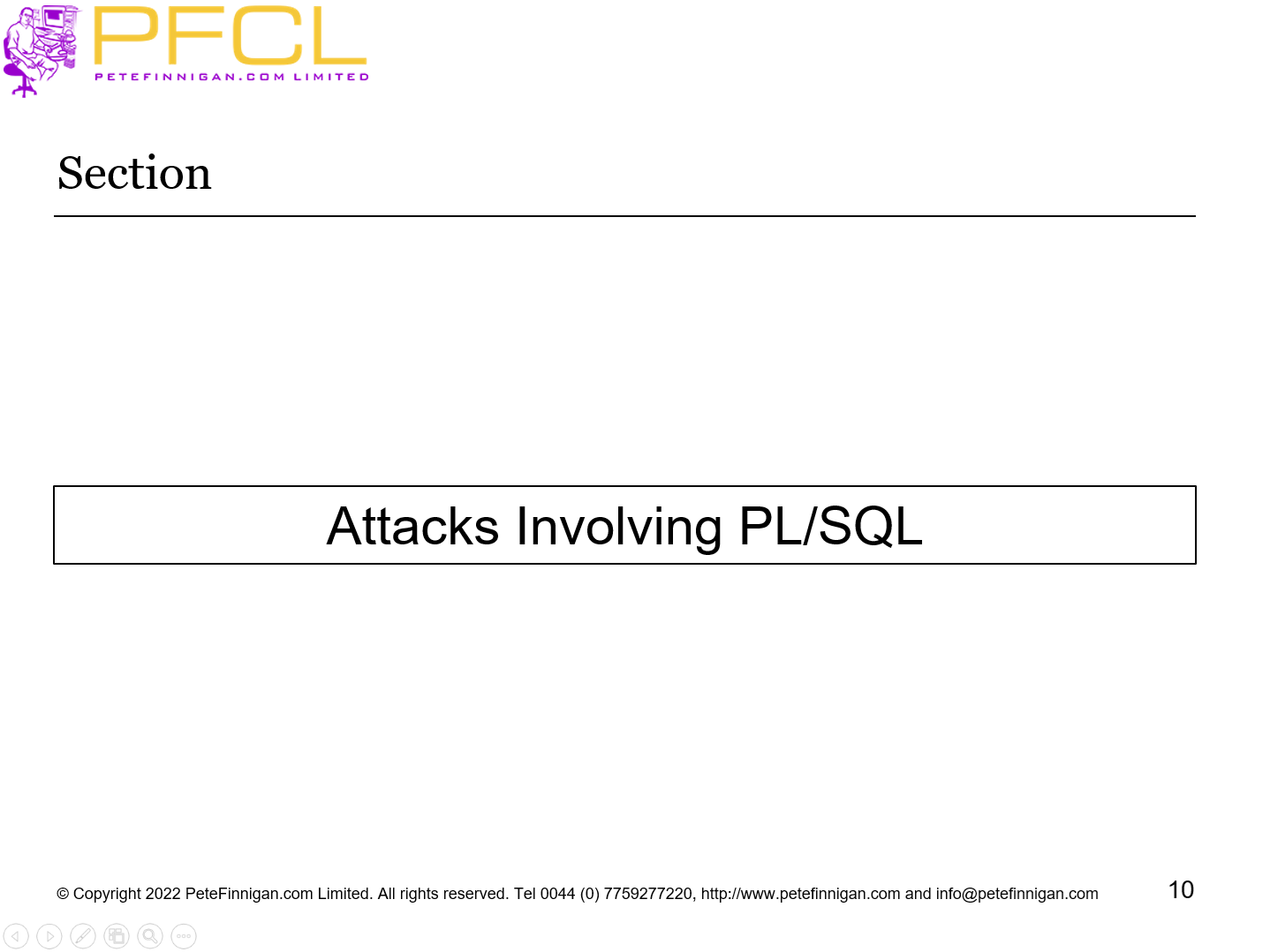 Attacks Involving PL/SQL