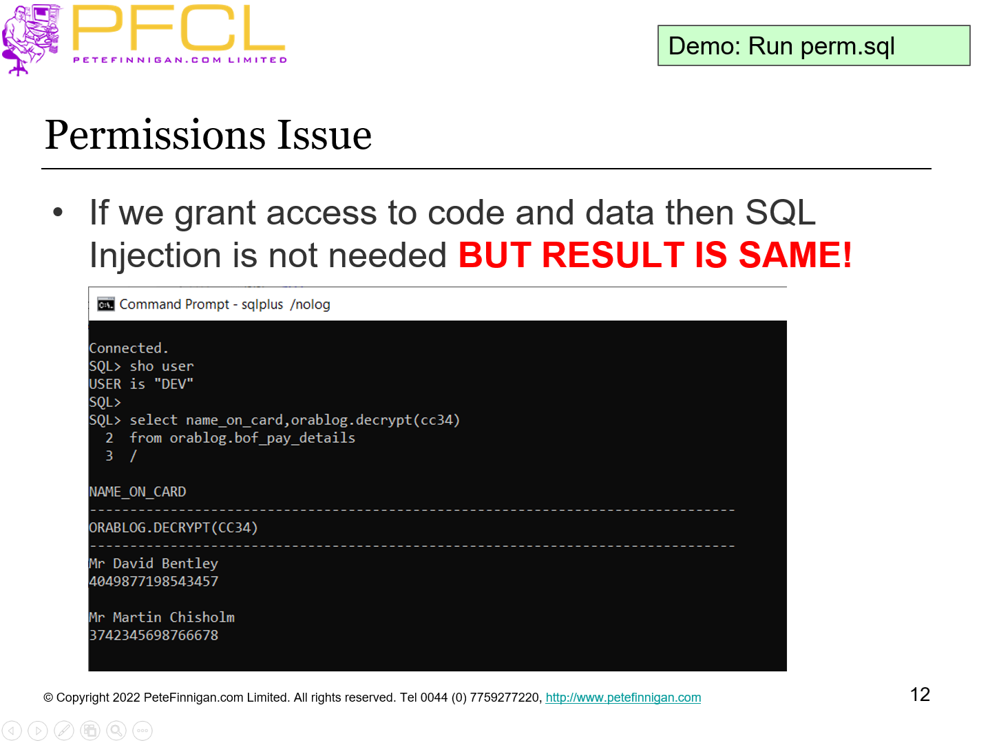 Permissions Issue