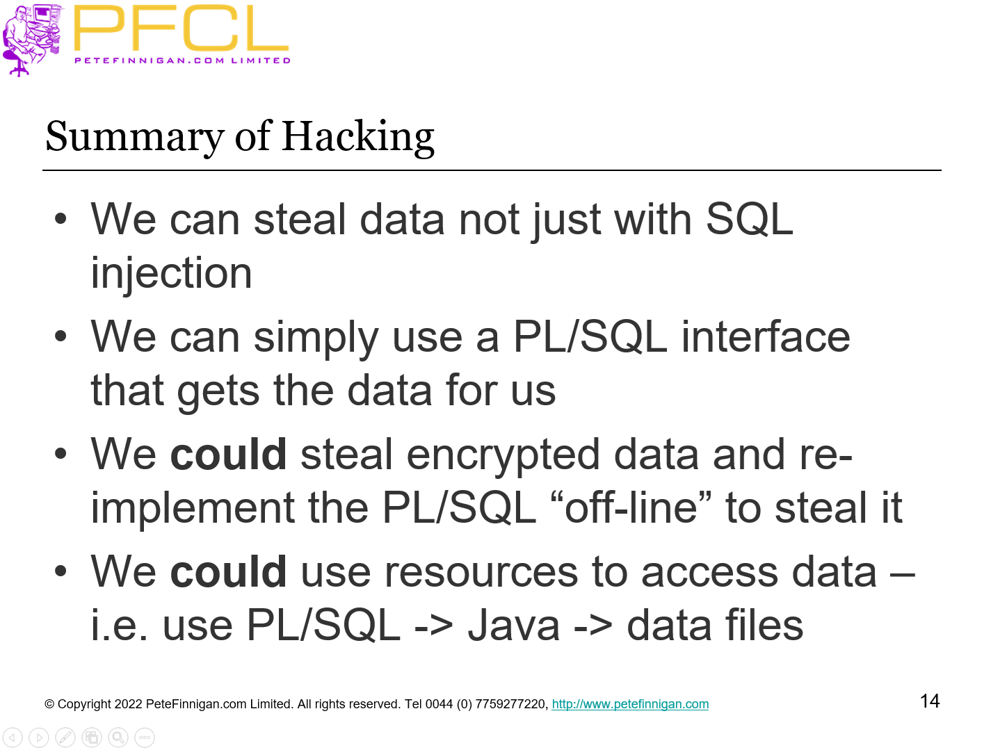 Summary of Hacking