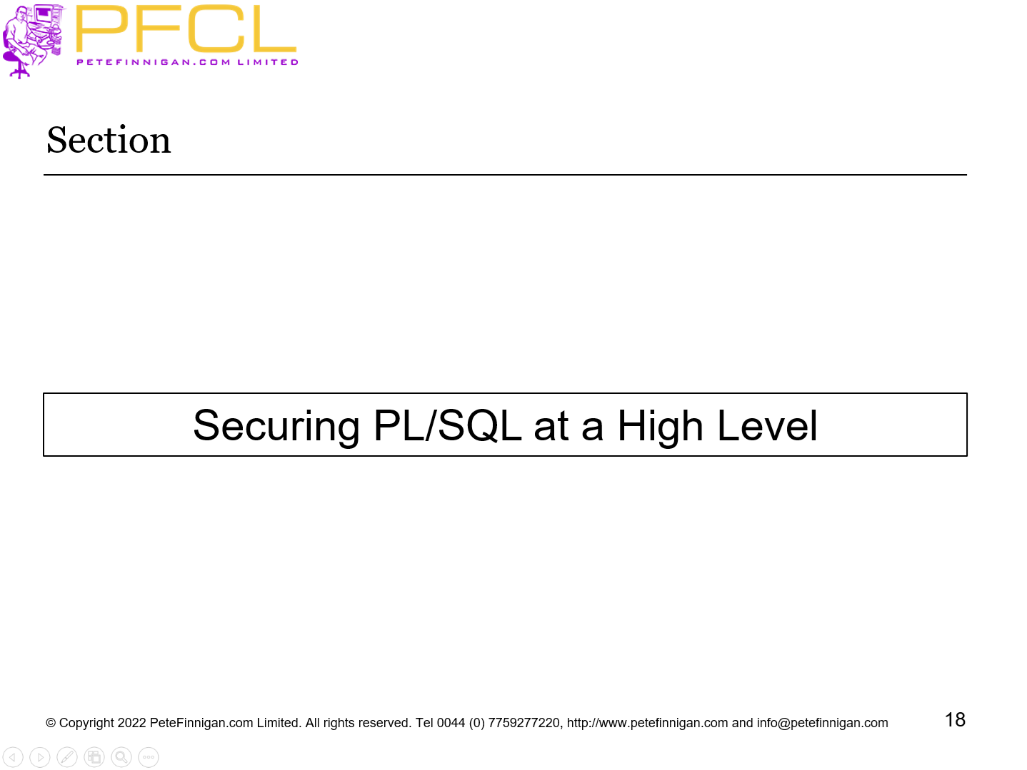 Securing PL/SQL at a High Level
