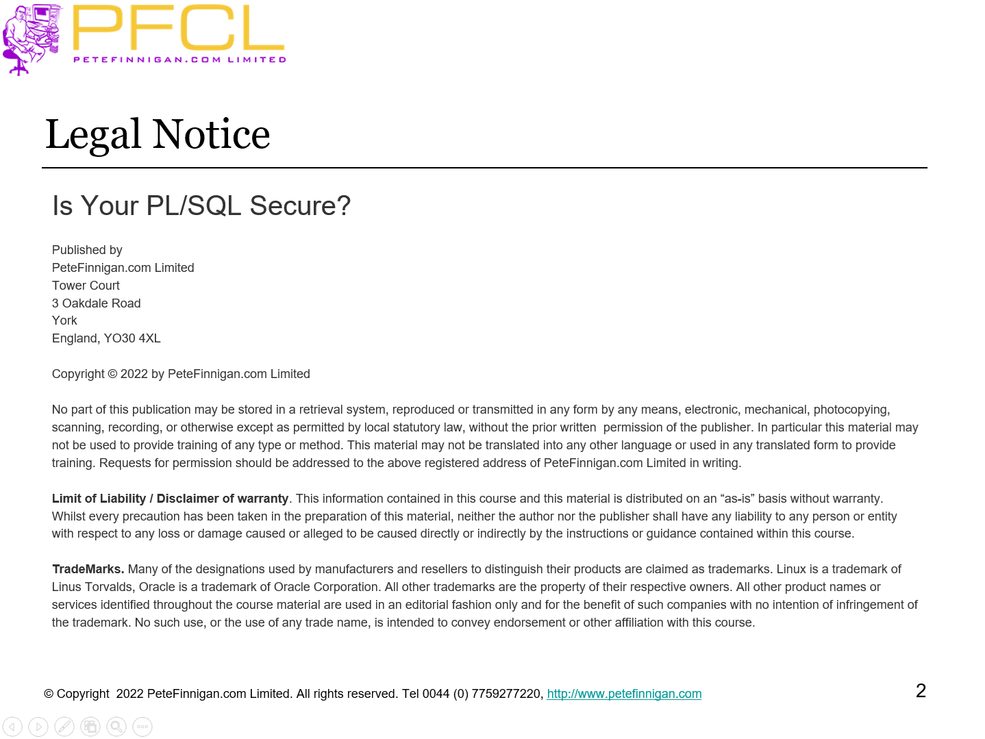Legal notice