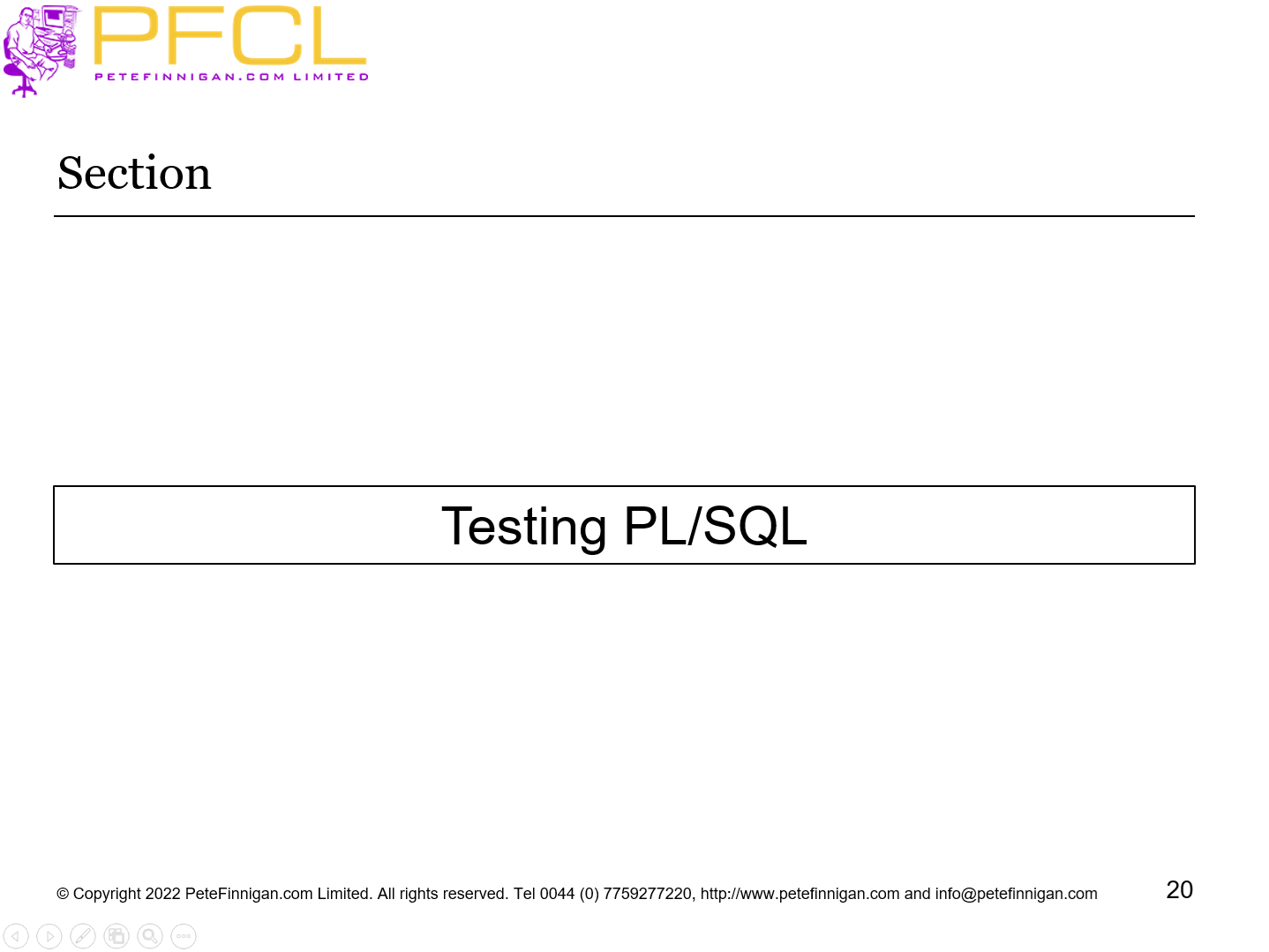 Testing PL/SQL