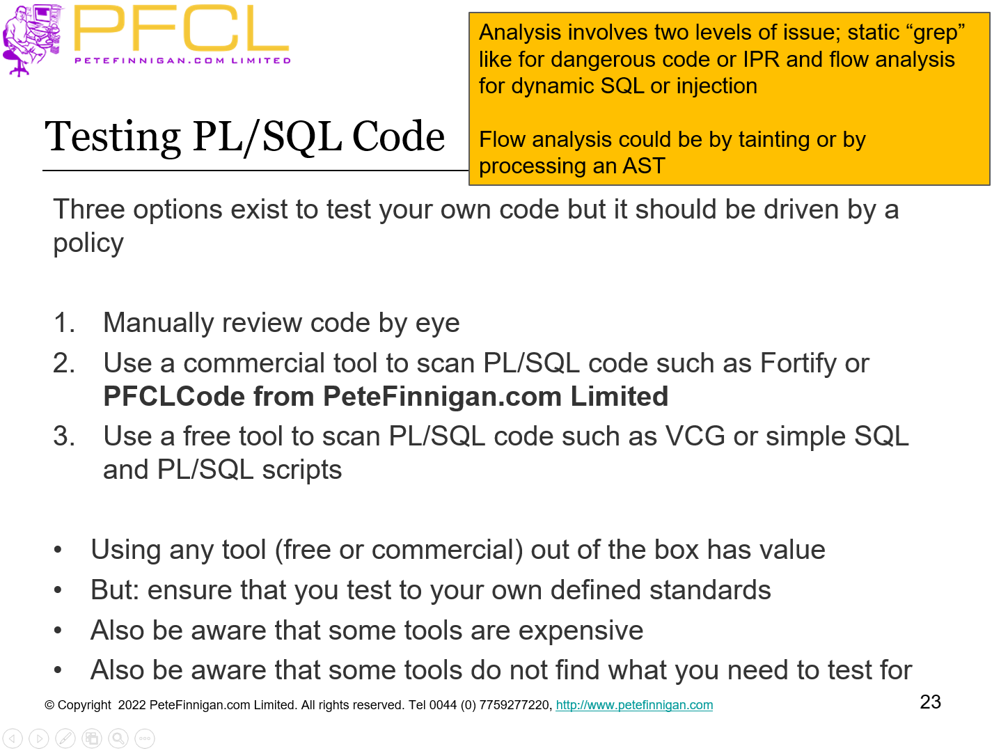 Testing PL/SQL Code