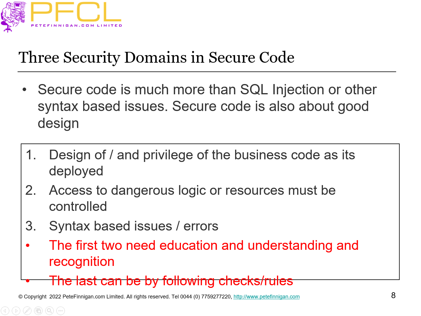 Three Security Domains in Secure Code