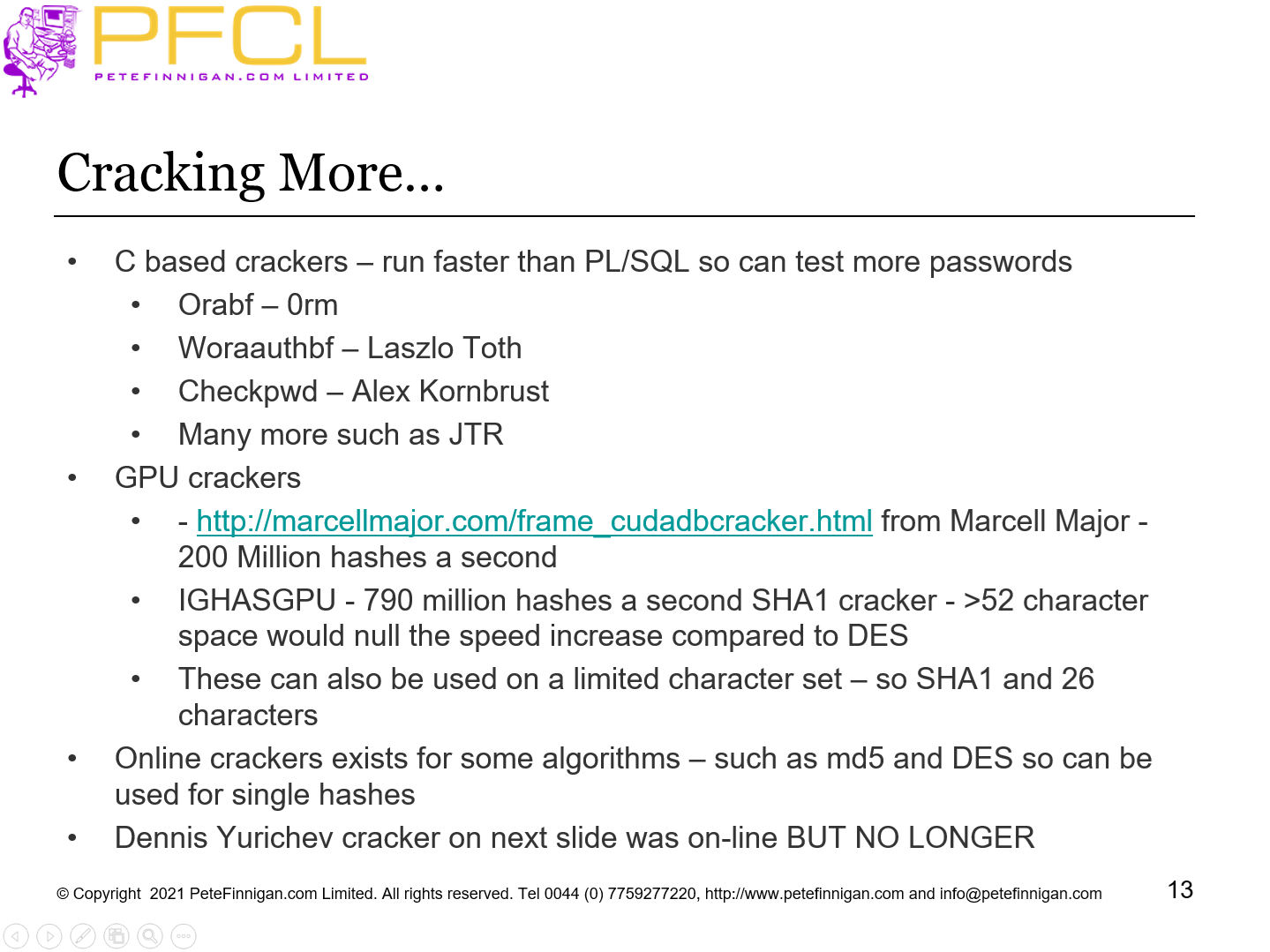 Cracking More…