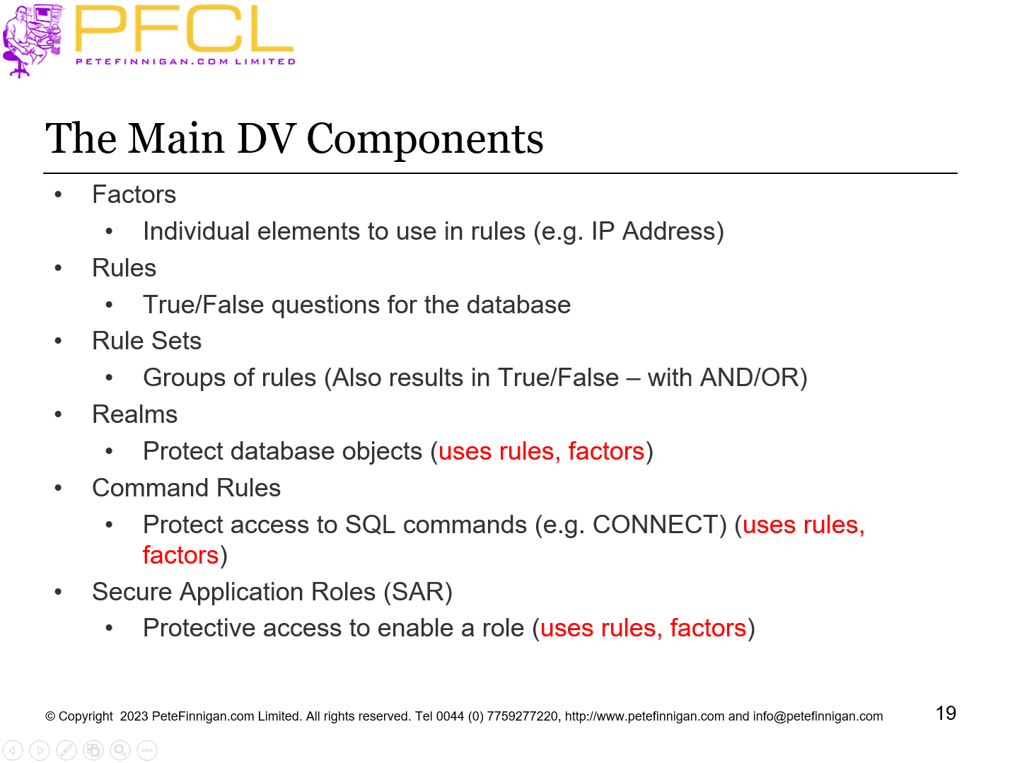 The Main DV Components