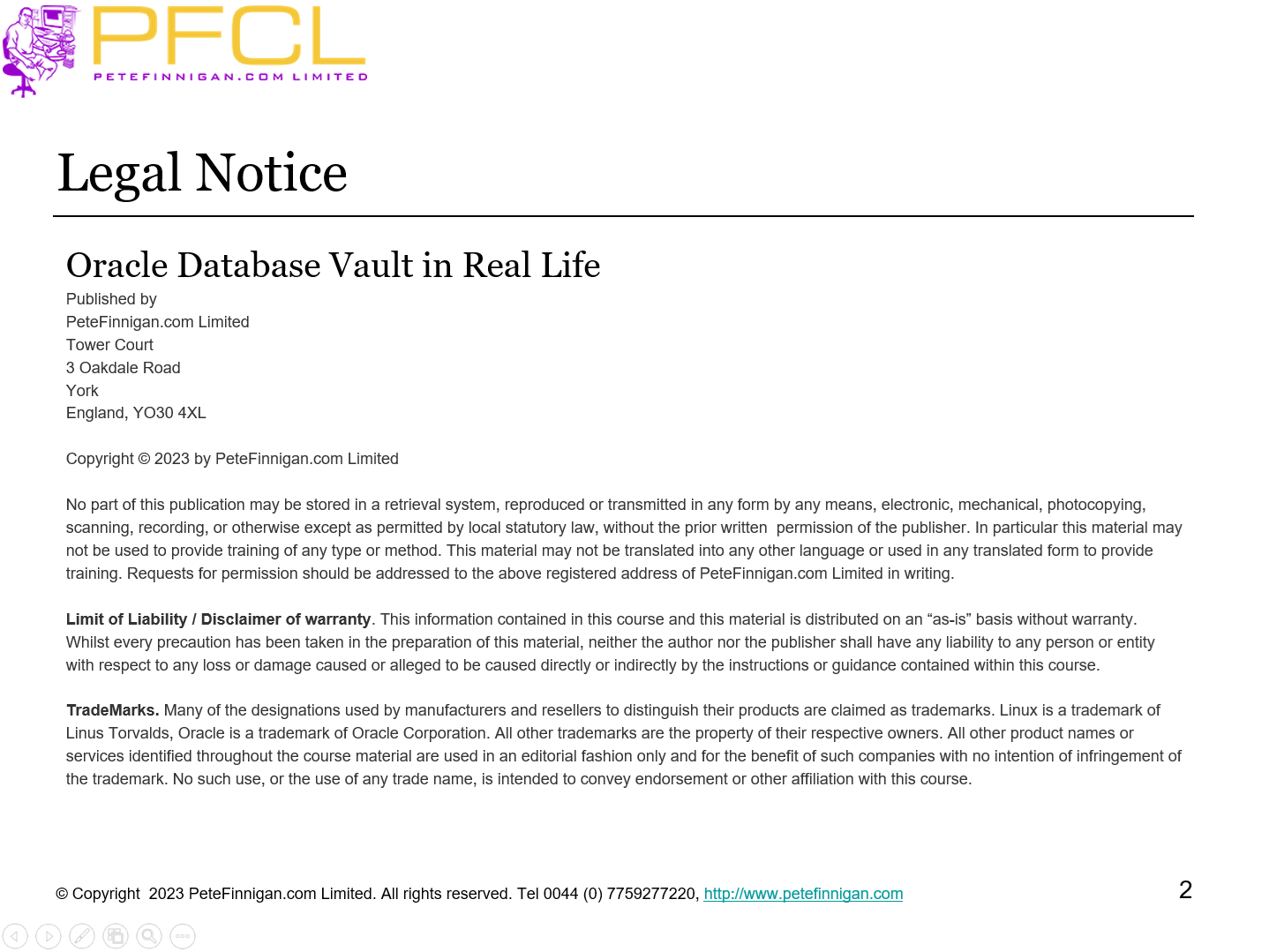 Legal notice