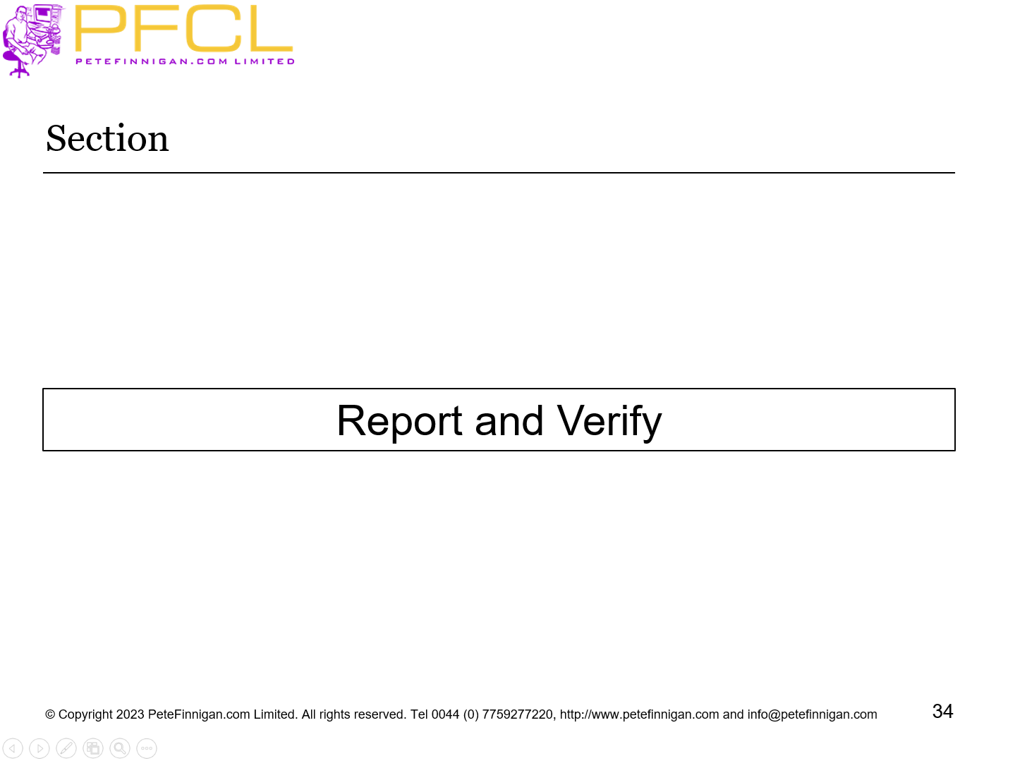 Report and Verify