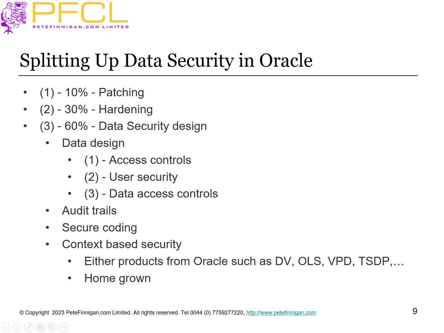Splitting Up Data Security in Oracle