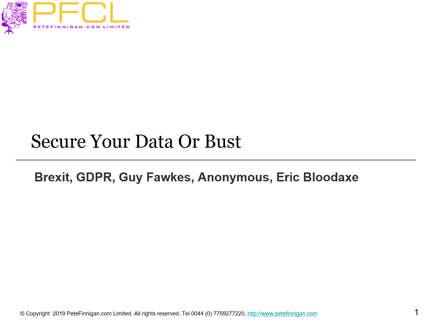 Secure Your Data Or Bust