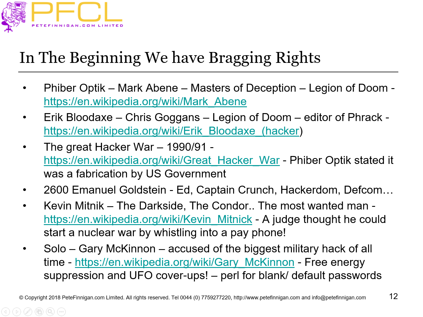 In The Beginning We have Bragging Rights