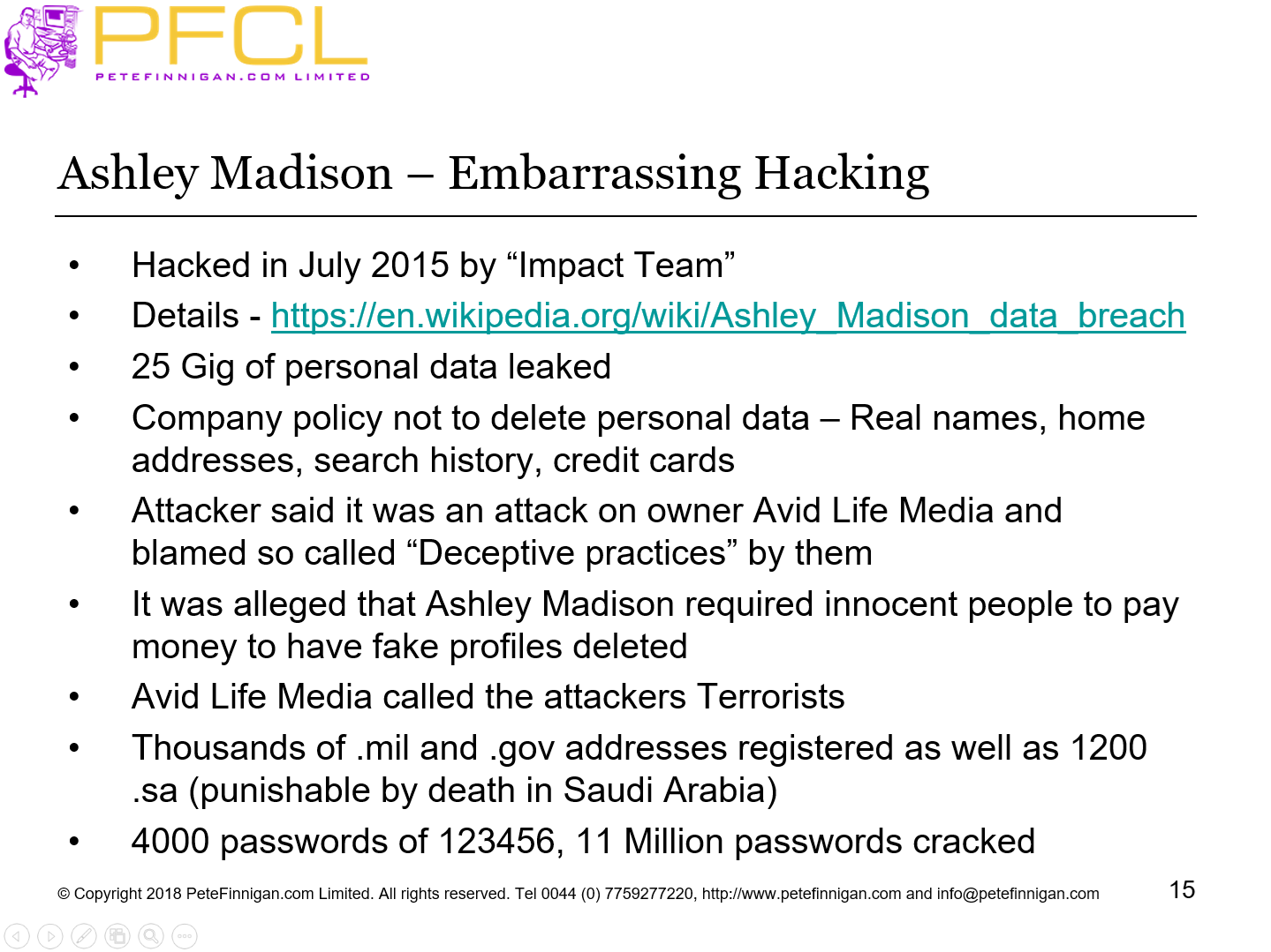 Ashley Madison – Embarrassing Hacking