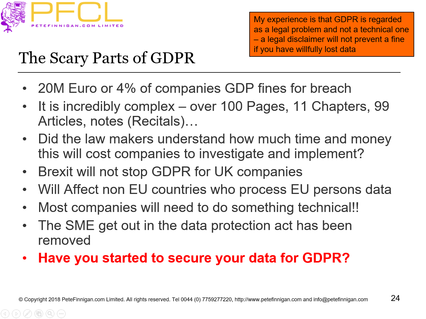 The Scary Parts of GDPR