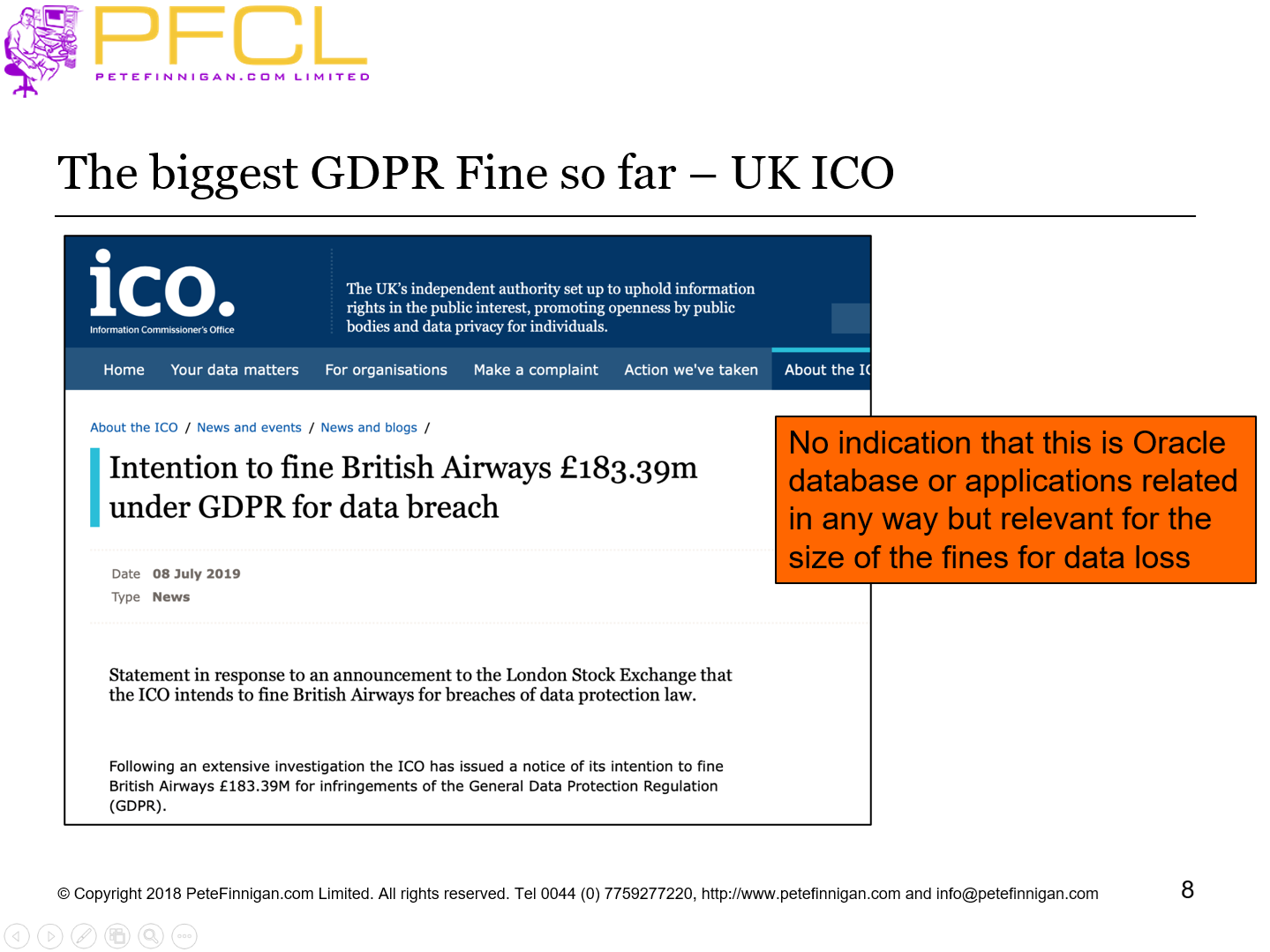 The biggest GDPR Fine so far – UK ICO