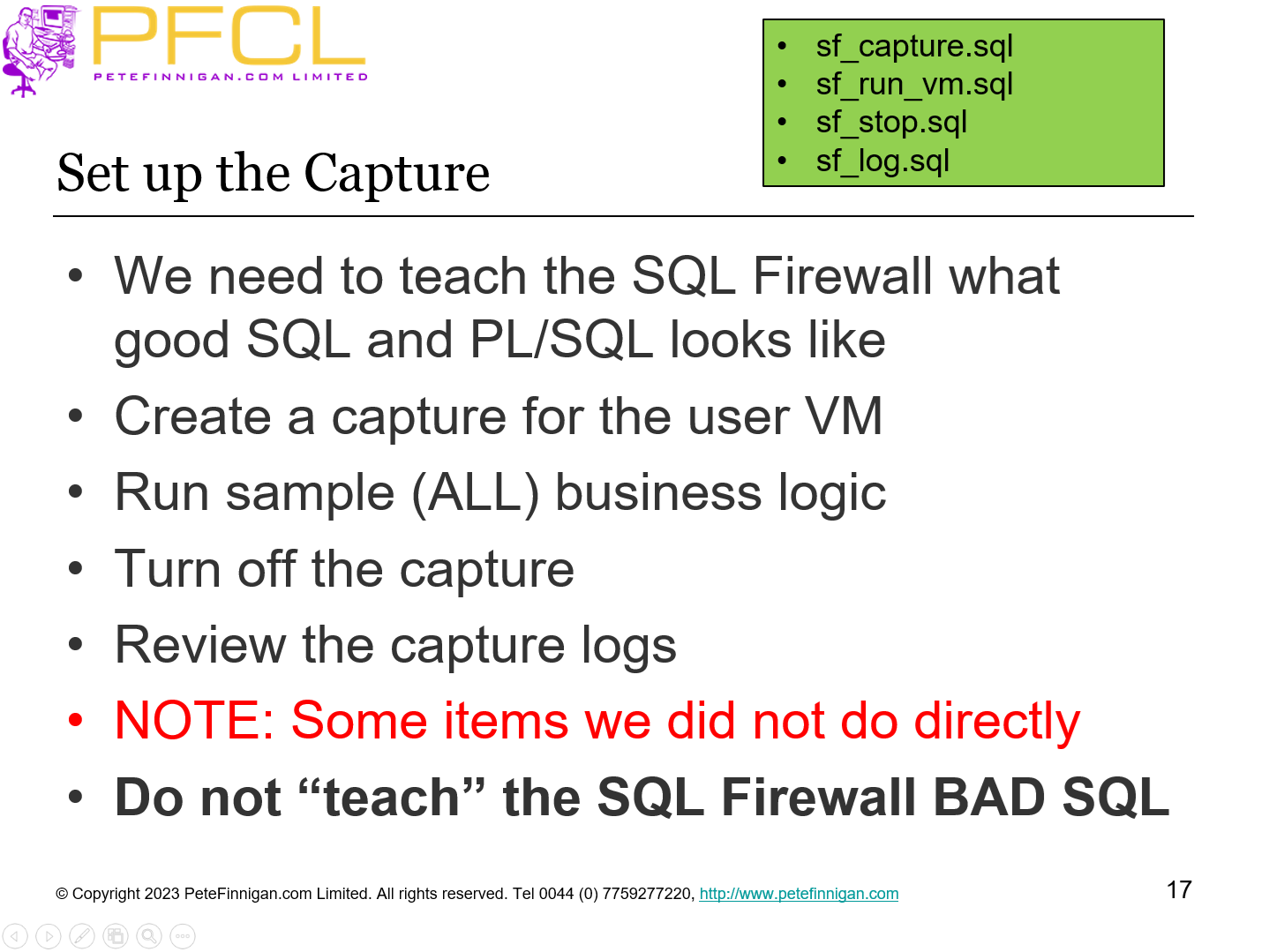 Set up the Capture