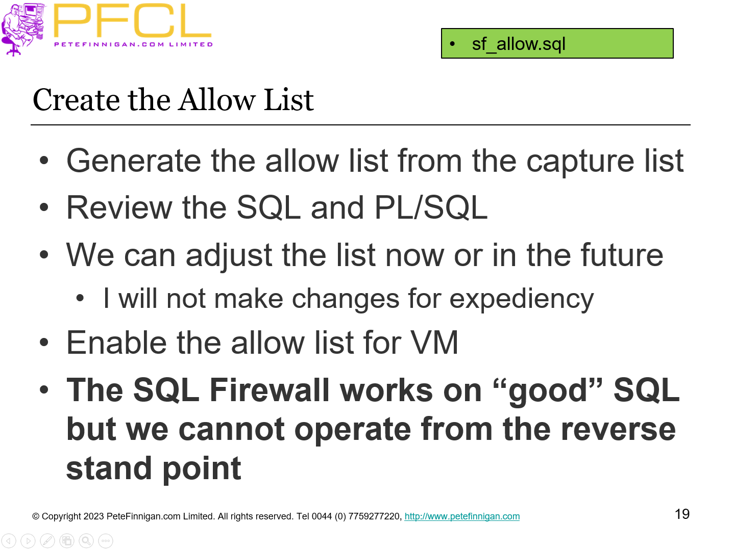Create the Allow List