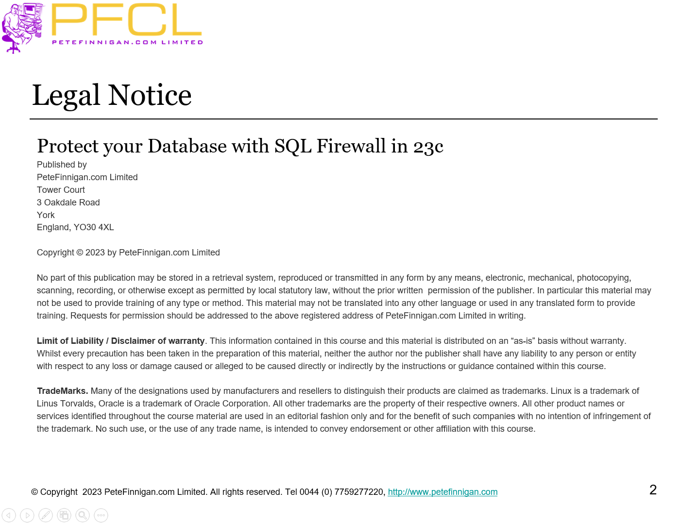 Legal notice
