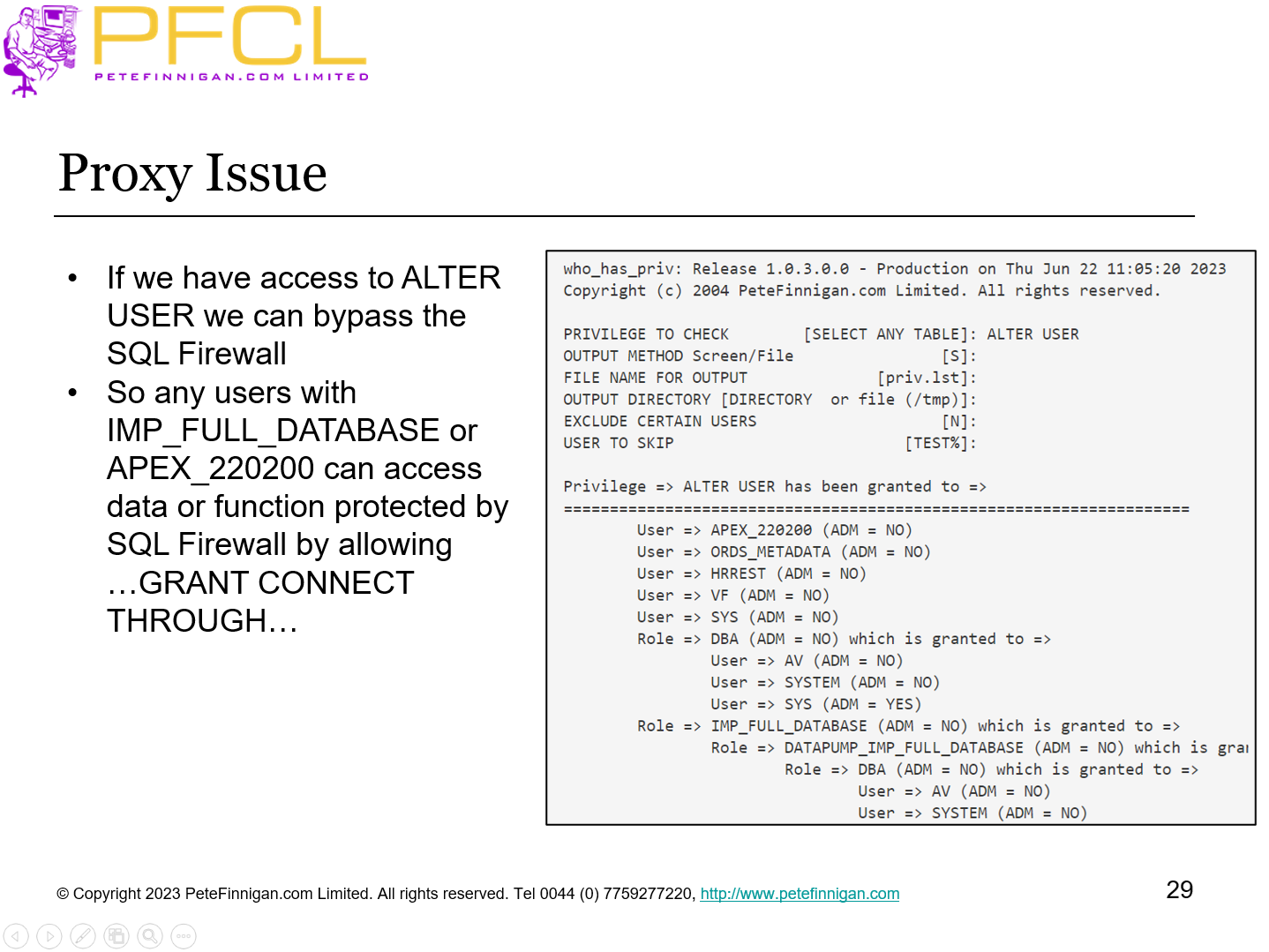 Proxy Issue