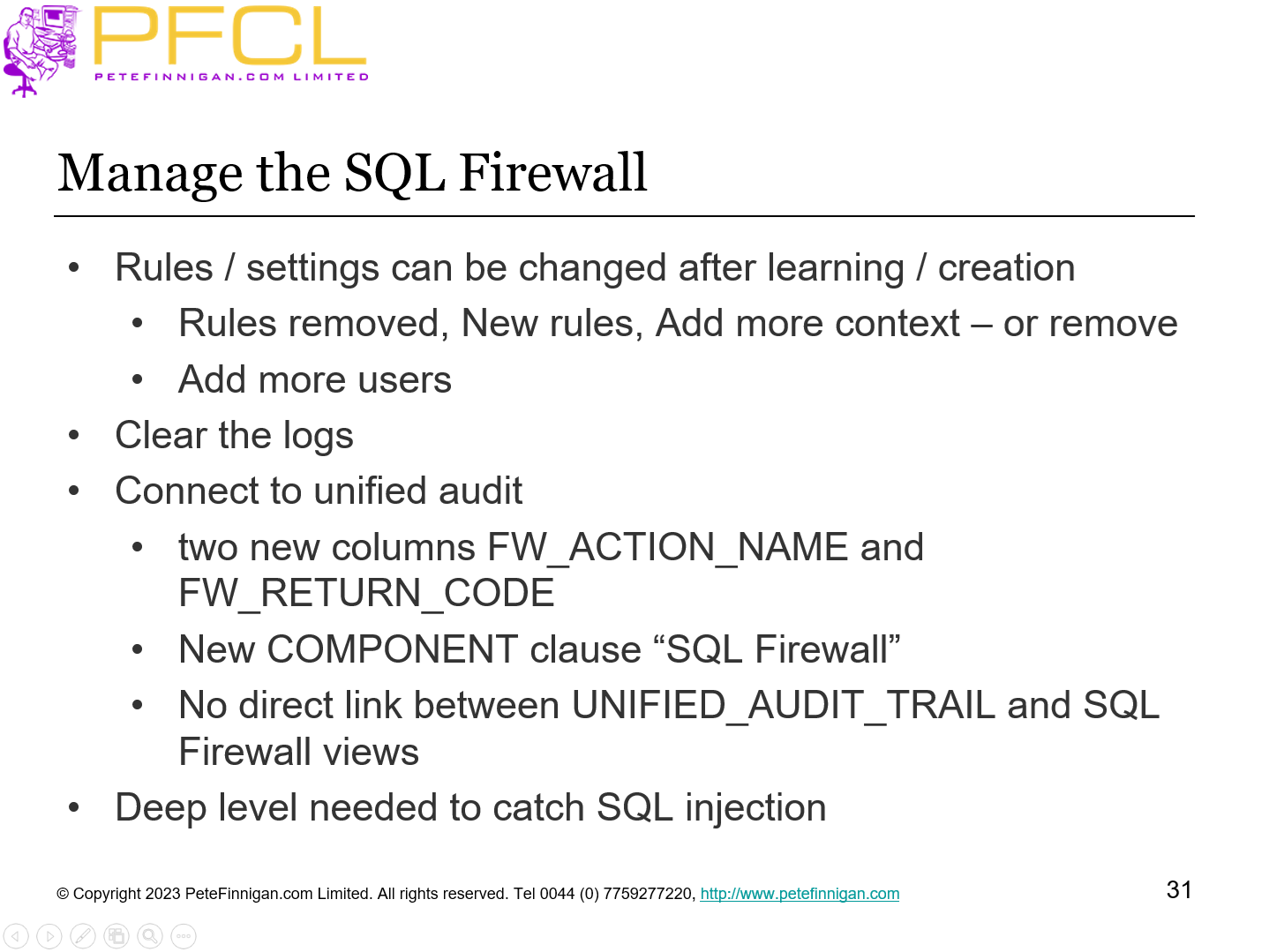Manage the SQL Firewall