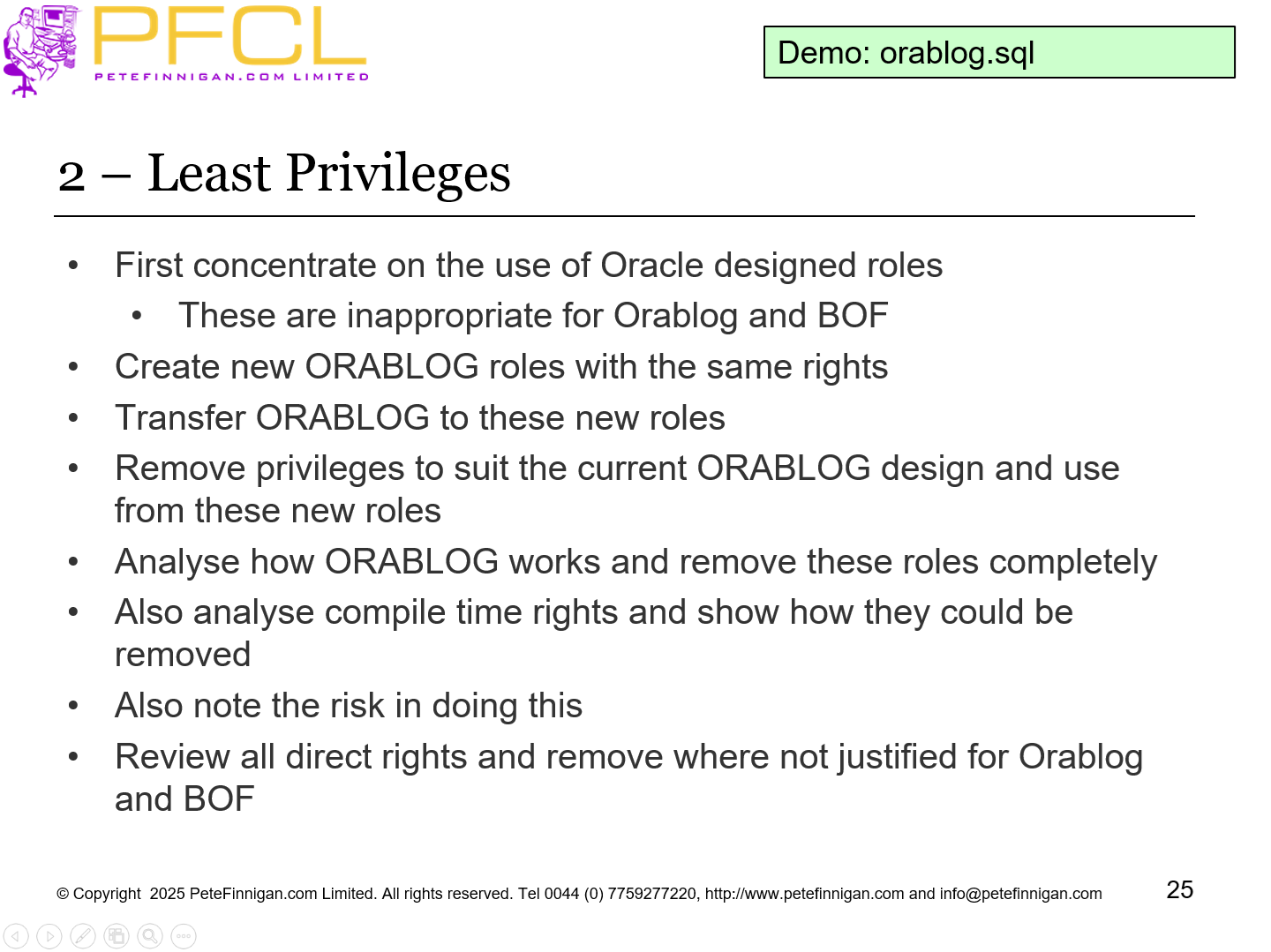 2 – Least Privileges 
