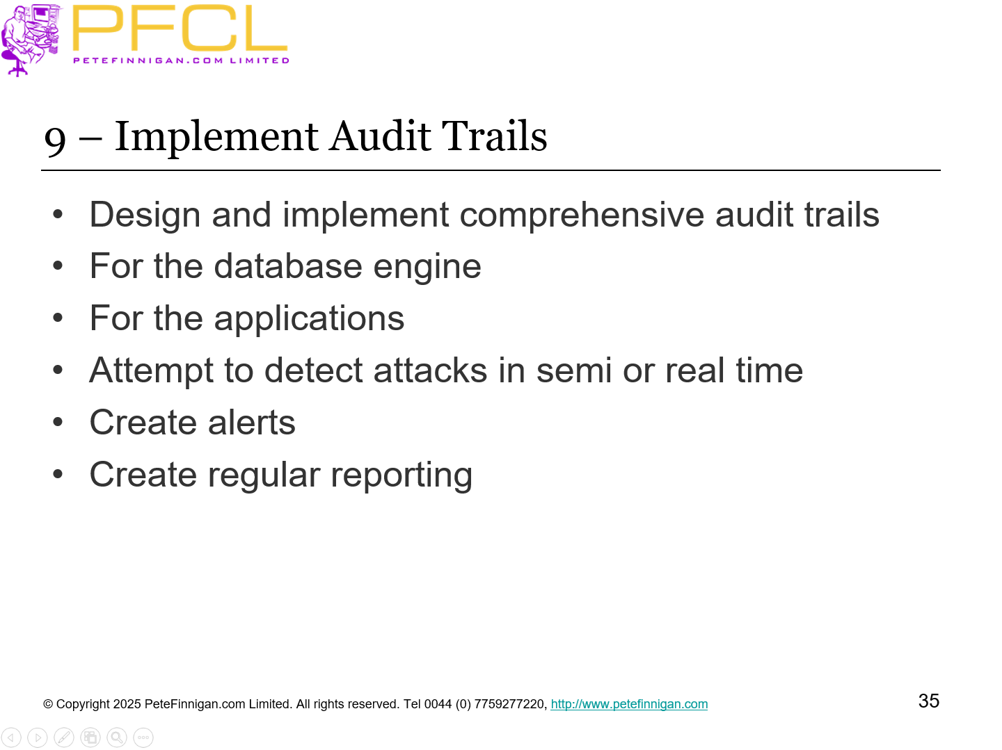 9 – Implement Audit Trails 