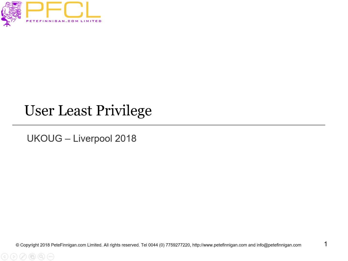 User Least Privilege