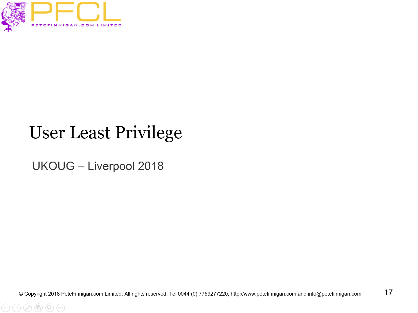 User Least Privilege
