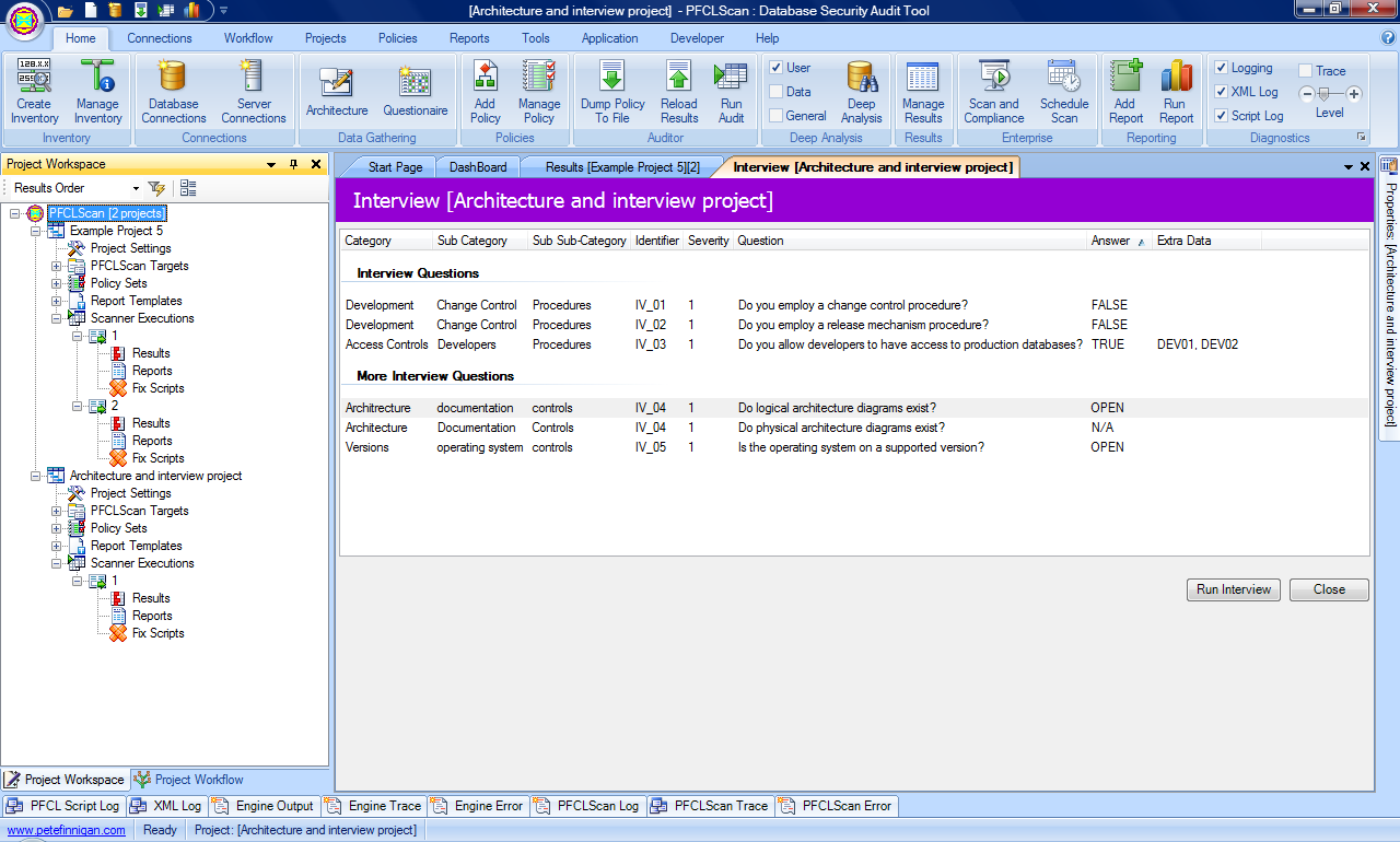 PFCLScan - Enterprise Database Security Scanner
